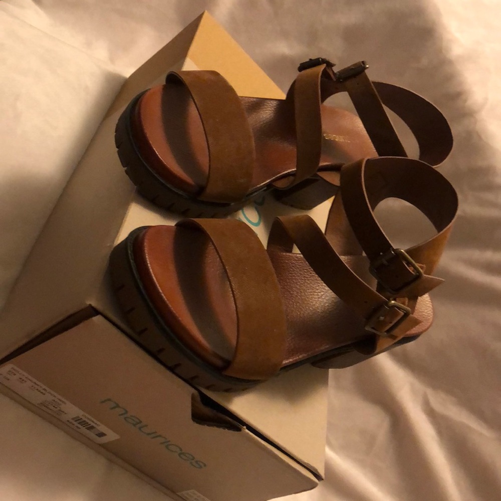 Chunky sandals block heel